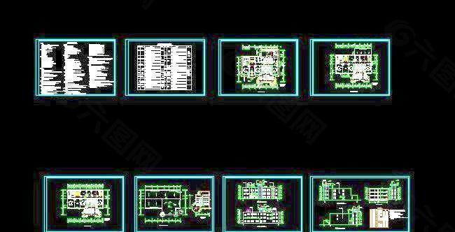 三层幼儿园办公用房框架结构施工设计图