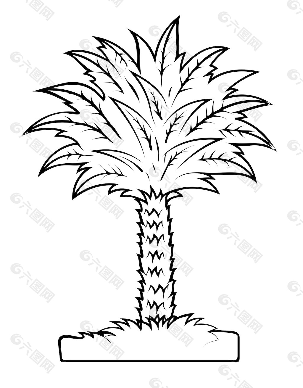 向量的棕榈树图