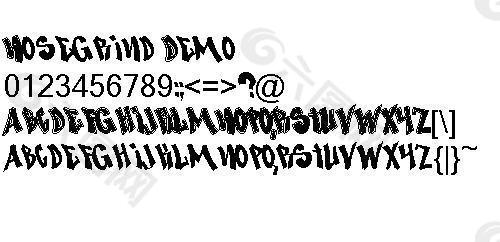 Nosegrind Demo 英文字体下载