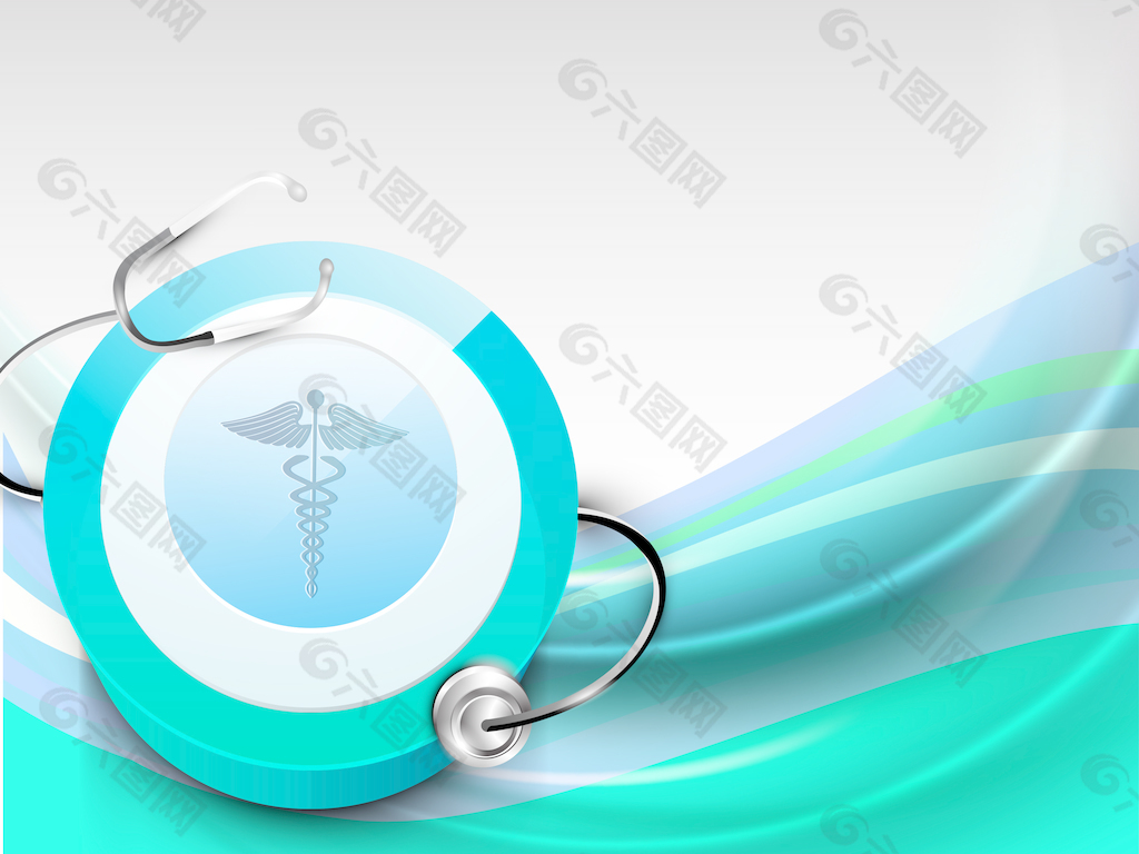 随着医学的象征和sethescope蓝波背景摘要医学概念