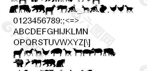 farmwildanimals 图形设计字体 图形字体下载