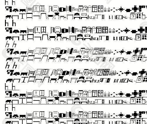 普遍家具 图形设计字体 图形字体下载