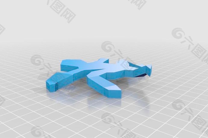 可打印的3D埃舍尔式的蜥蜴