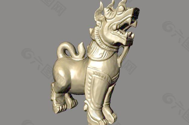 福狗雕像3D扫描（中国狮子）