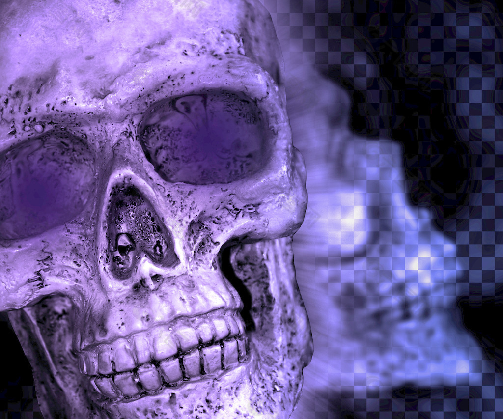 紫色骷髅可怕的背景