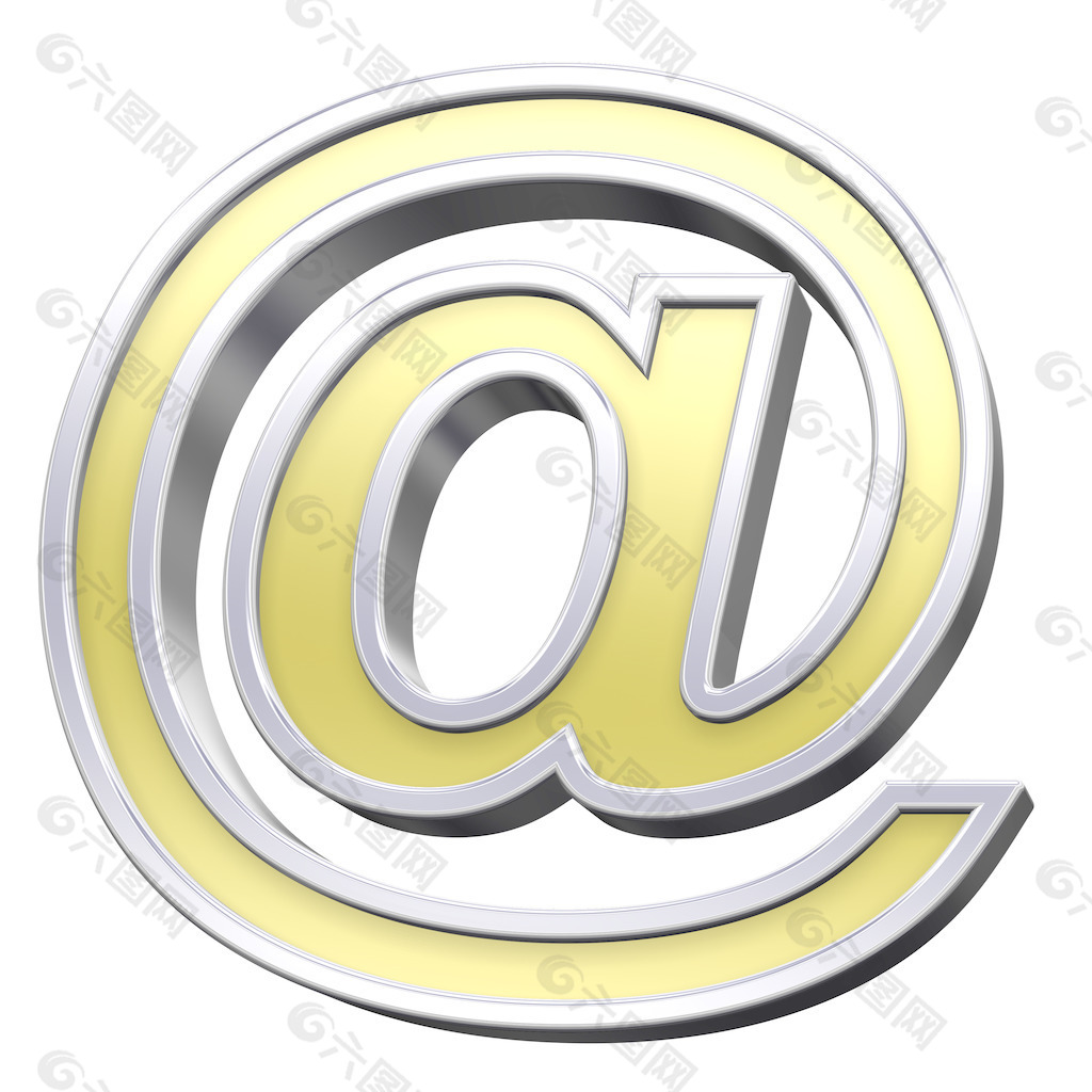 邮件标志从铬框架字母的黄金