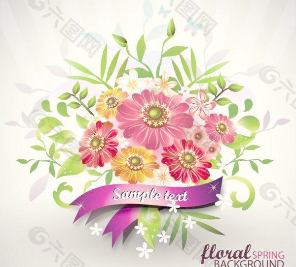 精美花束矢量素材1