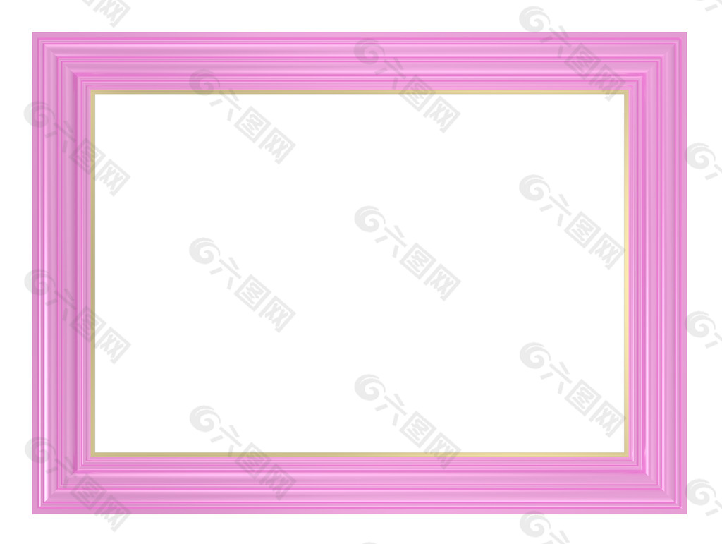 粉红色框孤立在白色背景