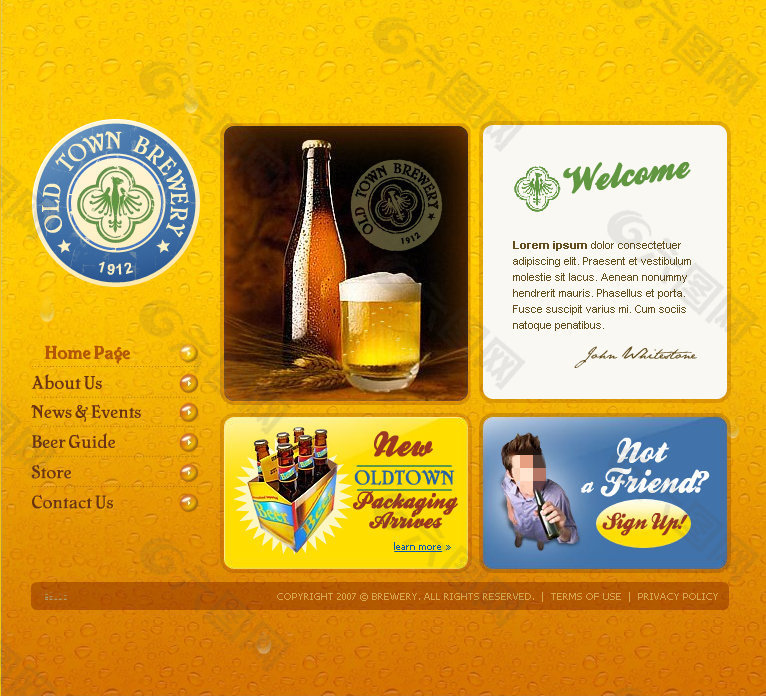 活力啤酒网页动画模板
