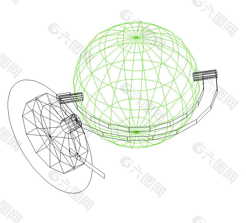 CAD地球仪模型