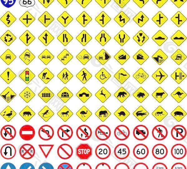 实用高速公路标识矢量素材