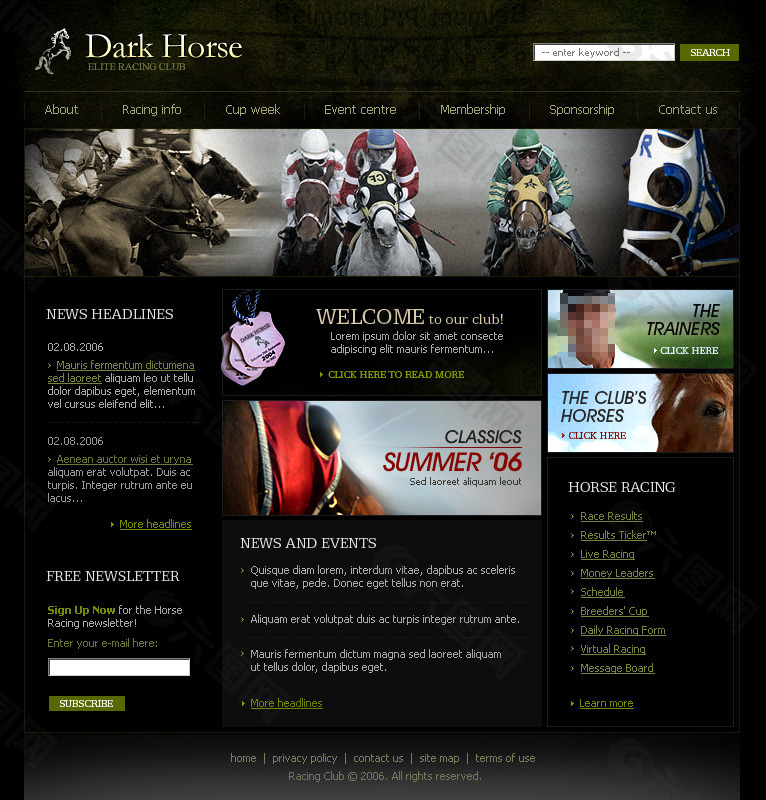 关于马的网页设计