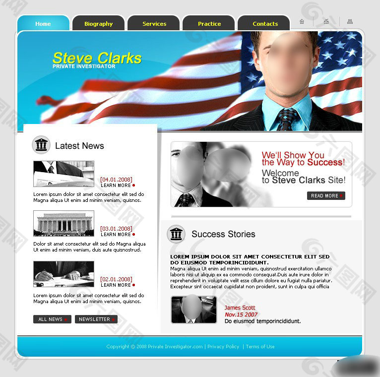 美国国家政府类网页设计