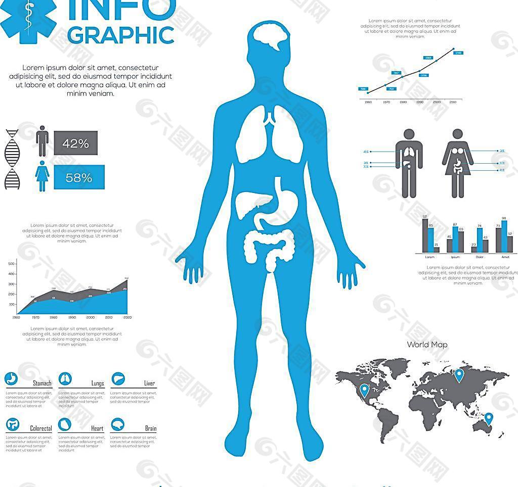 医疗信息图表图片
