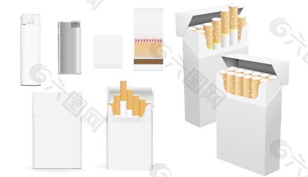 香烟主题矢量素材