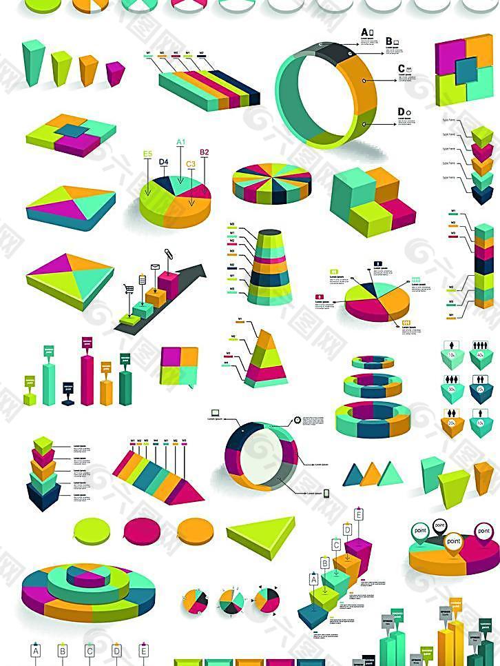 3d立体图表图片