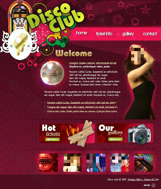 Disco俱乐部网页动画模板