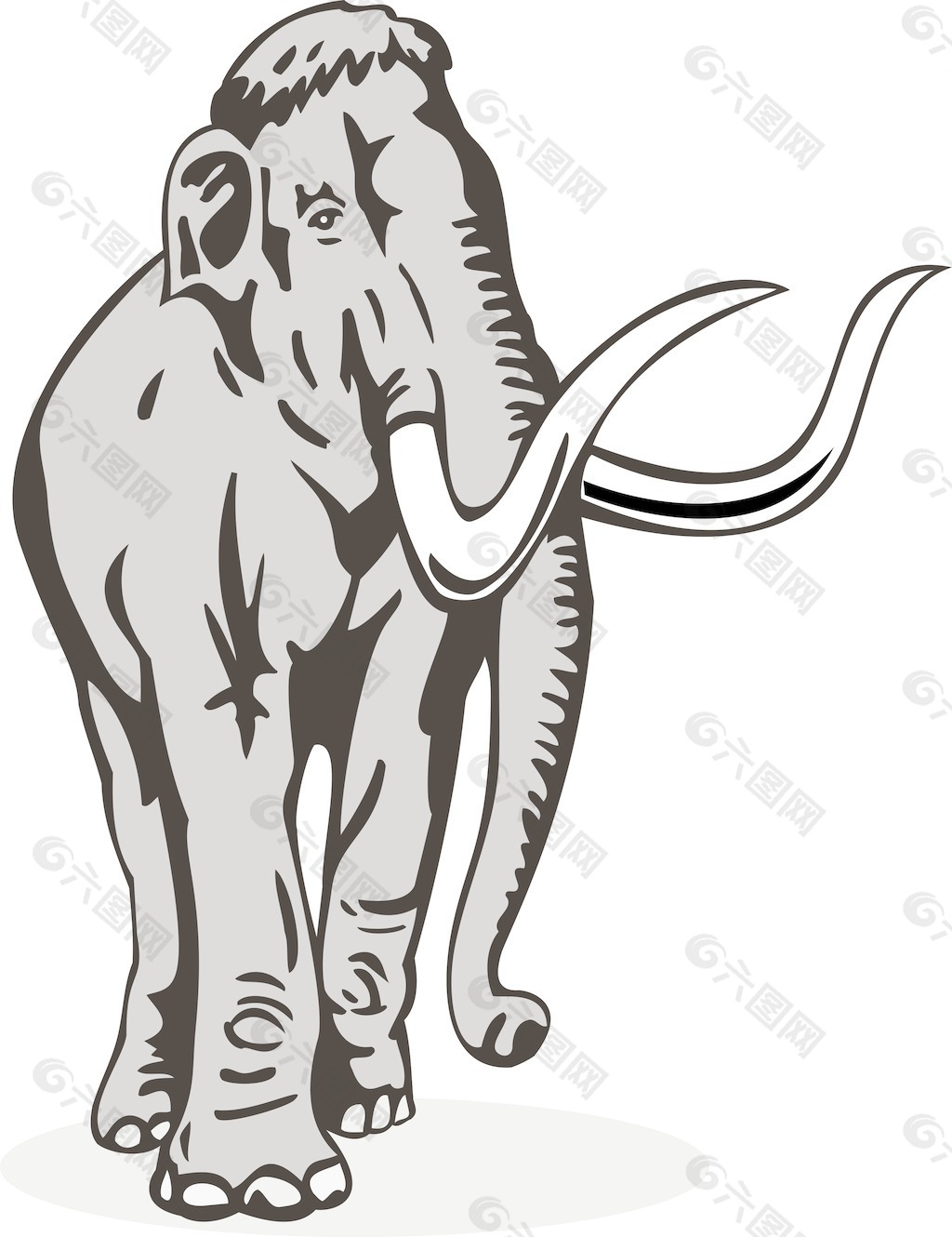 猛犸象的画法图片