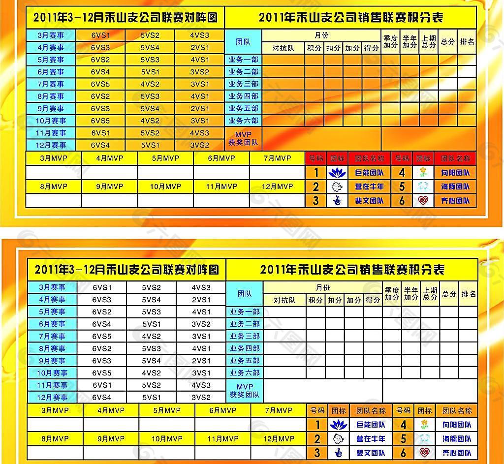 对阵图表图片