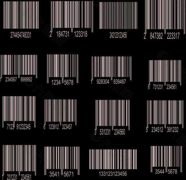 条形码标签——矢量素材