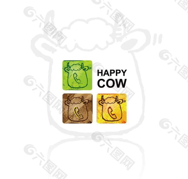 手绘cow图标