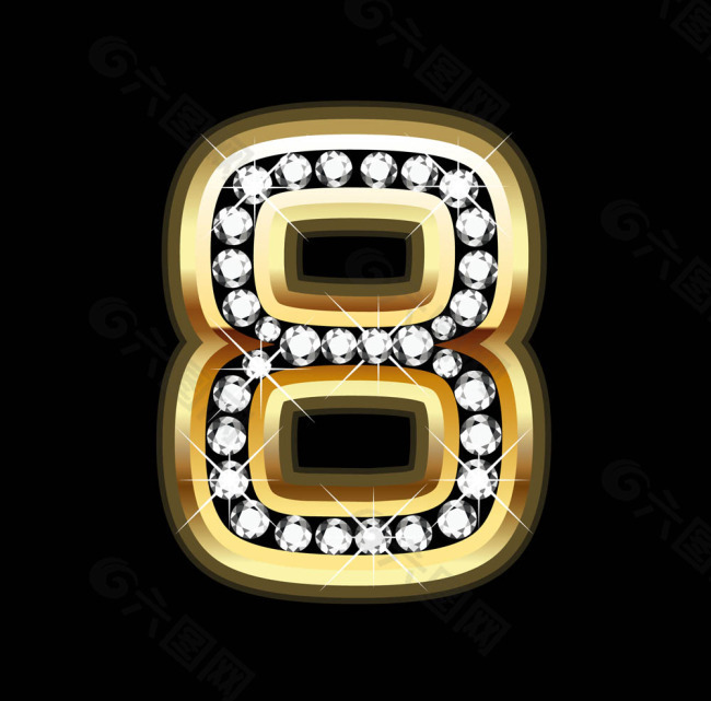 钻石珠宝8字图形