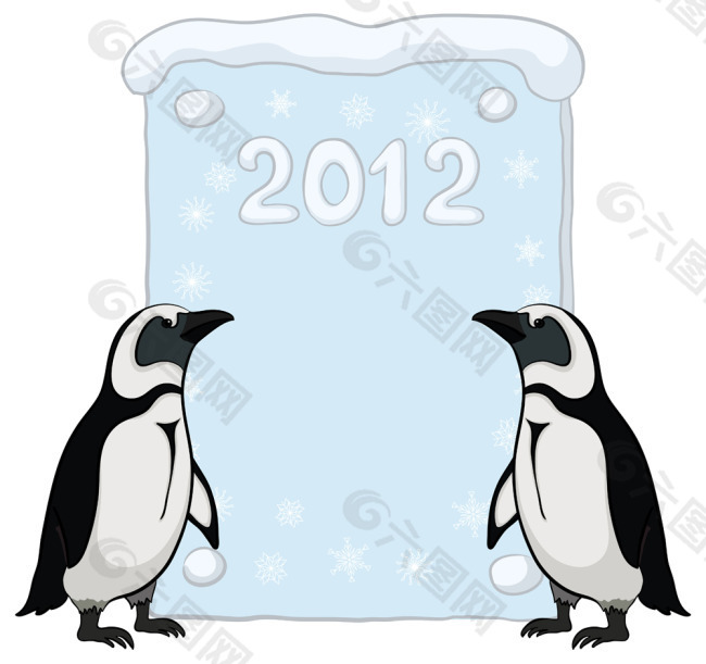 冬季企鹅招牌