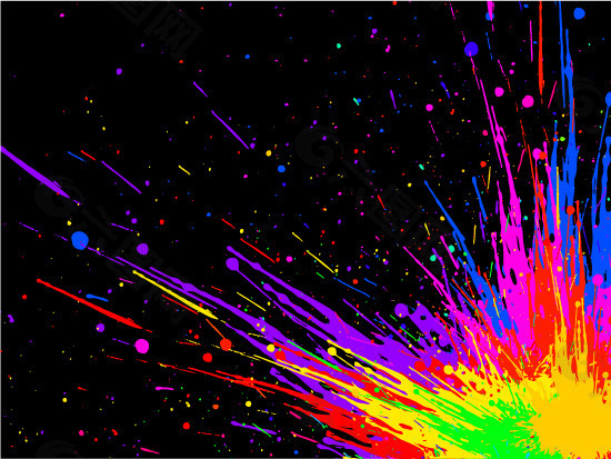 矢量素材油漆溅射艺术效果背景