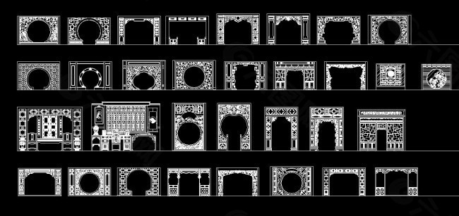 古典雕花门洞模块