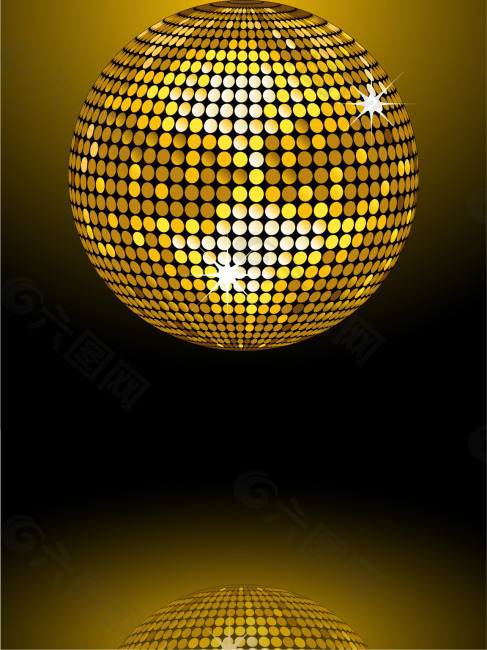 矢量素材disco水晶球