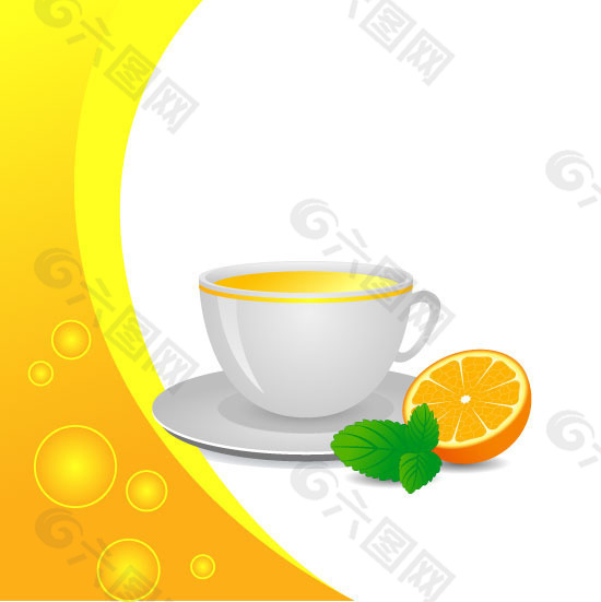 鲜美橙汁海报设计矢量素材
