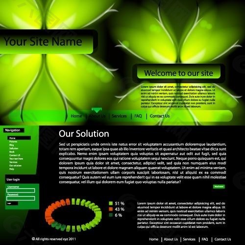 矢量生物绿色发光素材设计