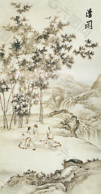 山水国画 装饰画 中堂画 国画