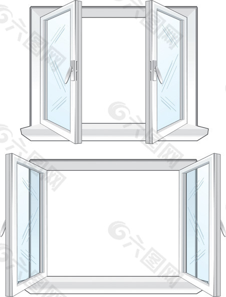 建筑玻璃画法图片