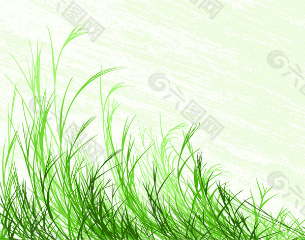 绿色植物草丛矢量素材