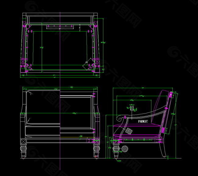 沙发 休闲椅 CAD