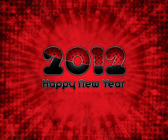 创意字体2012HAPPY New YEAR