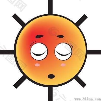 卡通太阳表情图标
