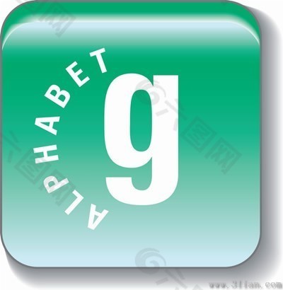 绿色水晶字母g图标