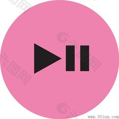 粉色播放器暂停图标设计元素素材免费下载(图片编号:2348276)
