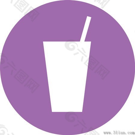 紫色饮品饮料图标素材