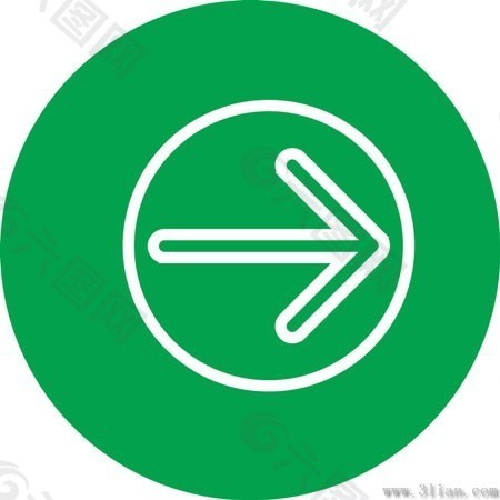 绿色圆形箭头图标