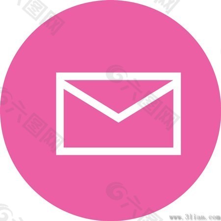 粉红信封图标素材