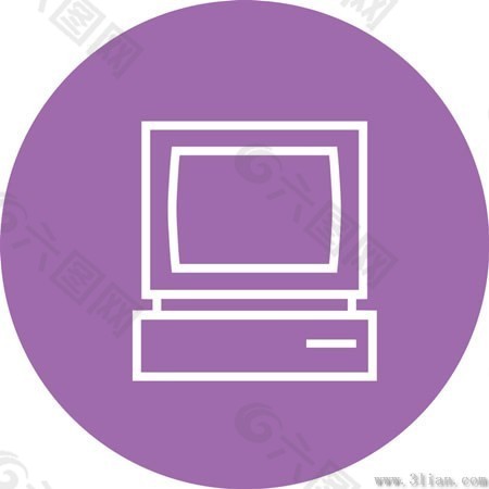 紫色电视机图标