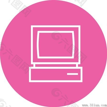 粉色电视图标