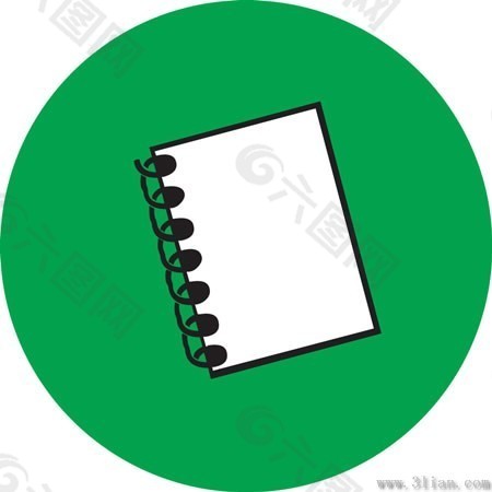 绿色背景笔记本图标