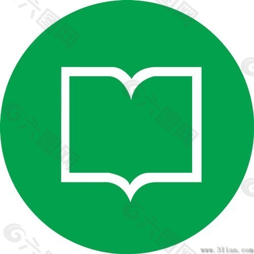 绿色背景书本图标