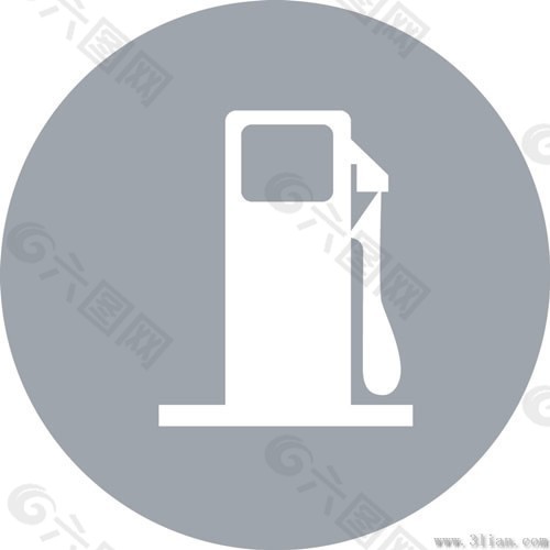 灰色背景加油站图标