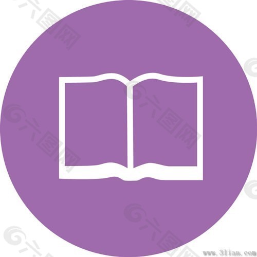 紫色背景书本图标