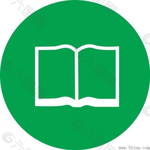 绿色背景书本图标